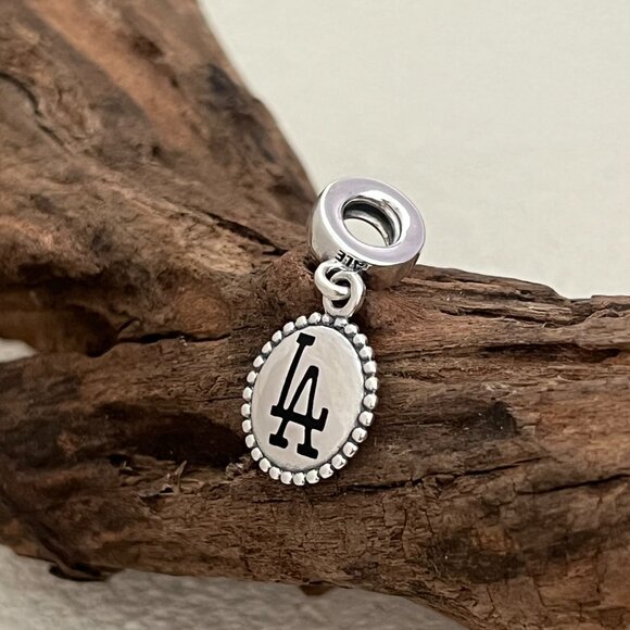 Pandora MLB LA Los Angeles S925 Silver Dangle Charm - Picture 3 of 4